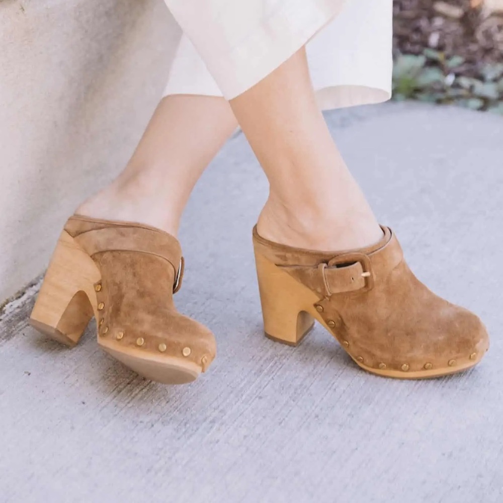 Veronica Beard Suede Clogs - Picture 5 of 9